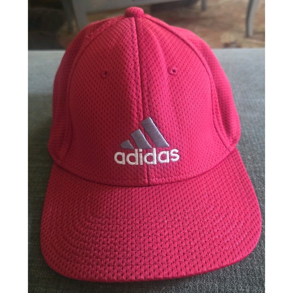 Adidas Red Mesh Flexfit Hat L/XL Cap Training Golf Activewear A2L001 Infrared